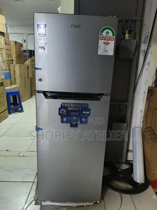 Mika 138 LSD Double Door Fridge Silver - main view