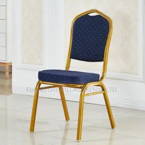 Office Chair: Armless Goldish Steel Frame Conference Seat