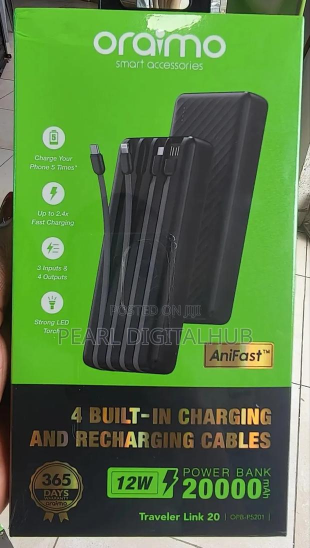 4inbuilt Charging Recharging Cables 20000mah Power Bank