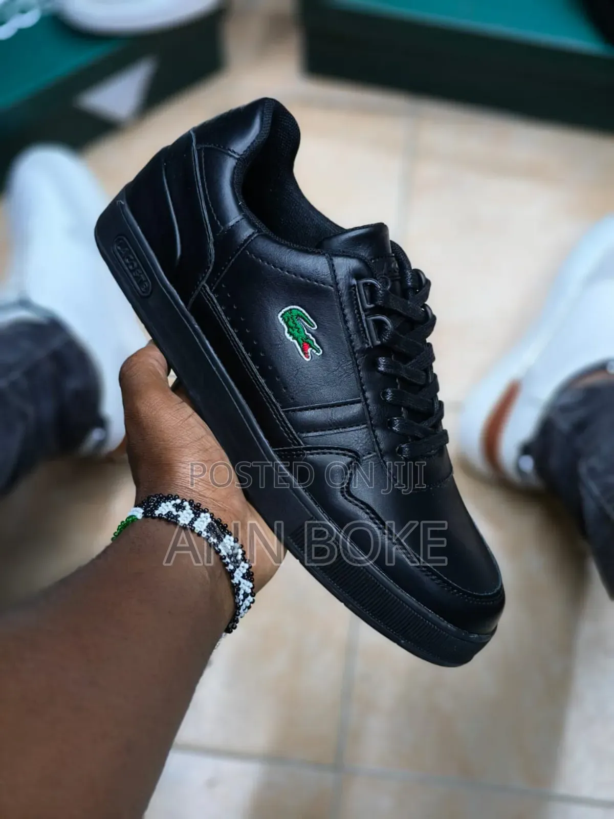Lacoste Casuals 
Black 40-45
White 41/44
 at 3000