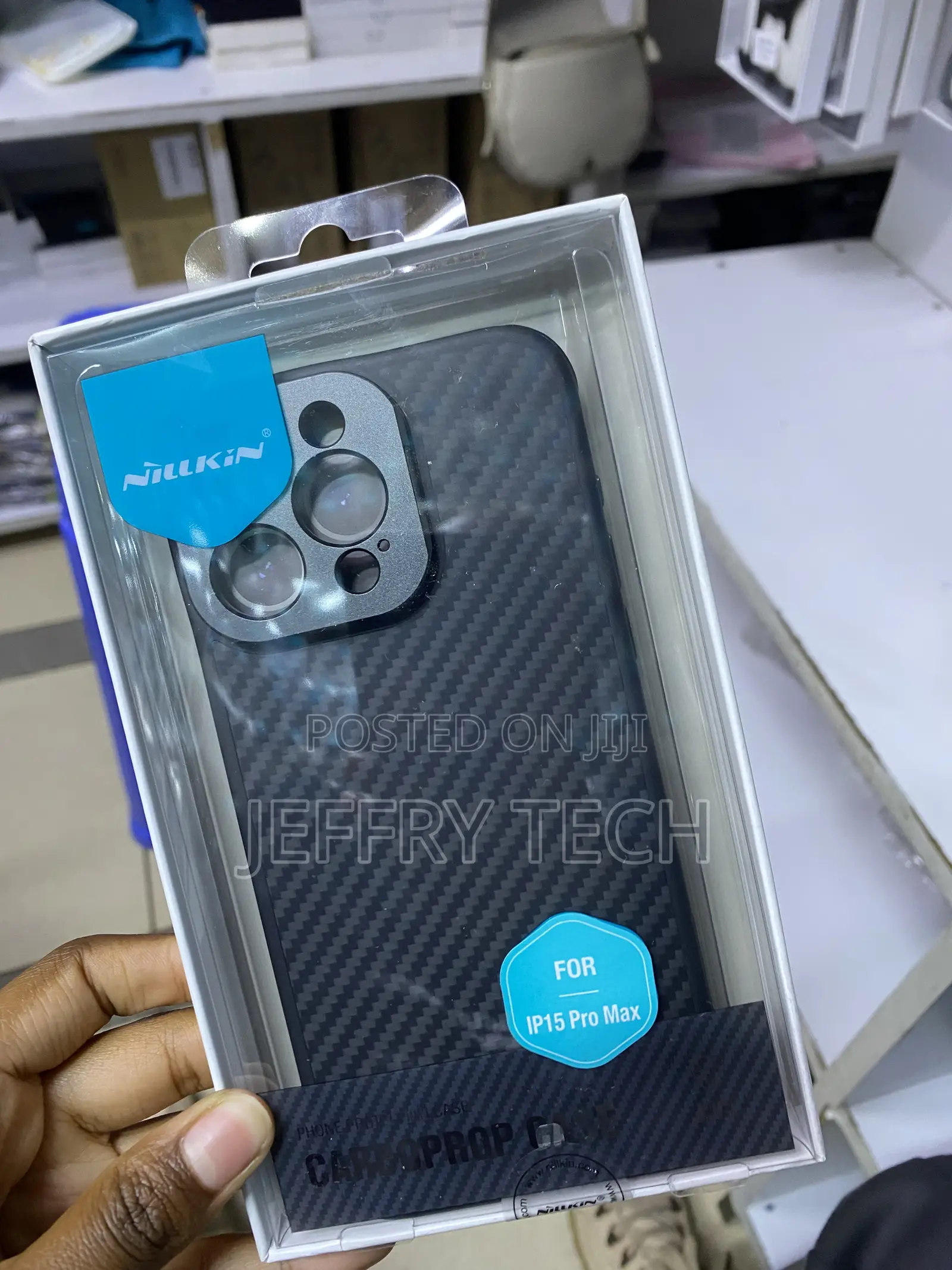 Gimeno Nilkin Metal Carbon Fiber Case for iPhone 15 Pro Max