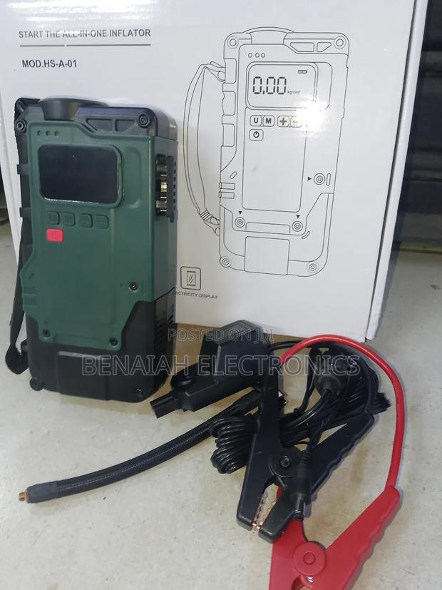 Efficient Car Jump Starter With Inflator.High Performance