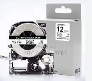 Epson Ss-12kw 12mm 8m Black on White Tape