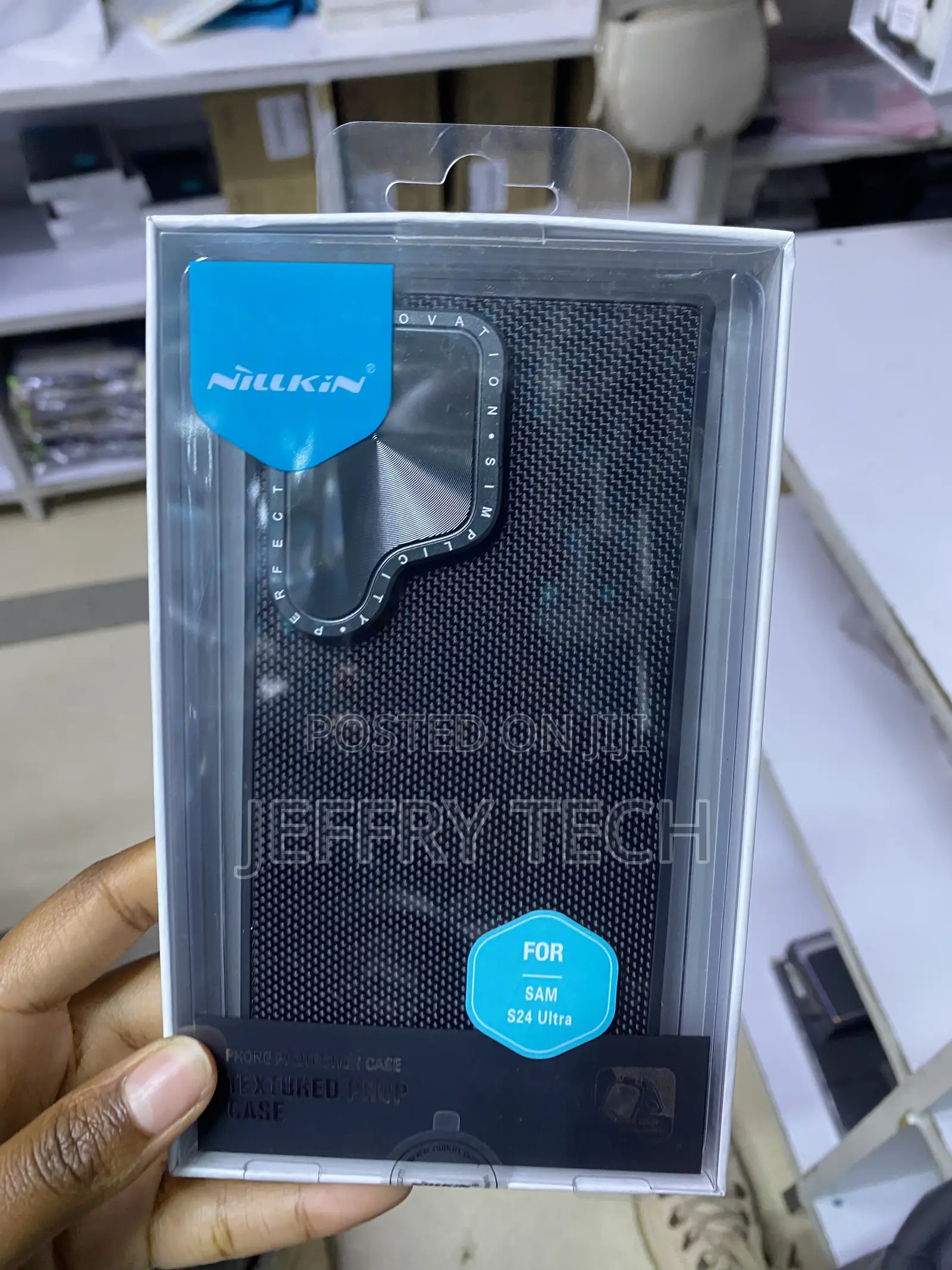 Negro Nillkin Galaxy S24 Ultra Magnetic Case With Kickstand