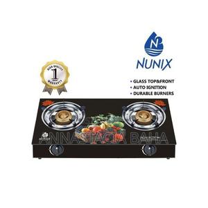 Nunix Table Glass Gas Top 2 Burner Durable - main view