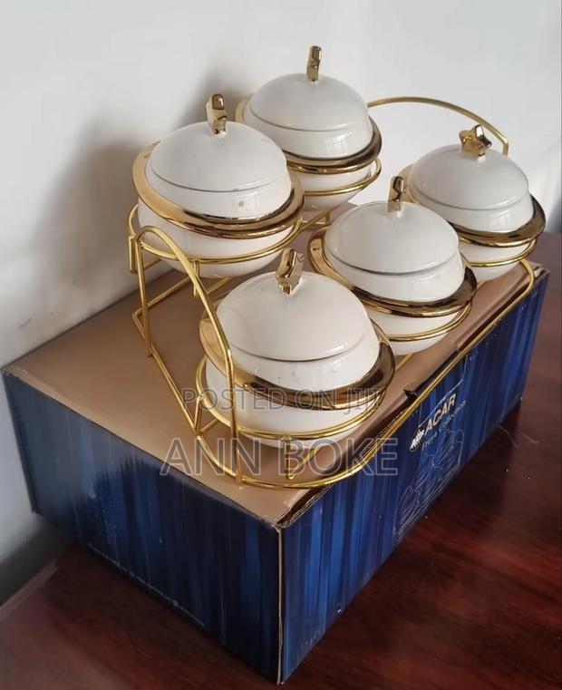 *Acar Jc7922 - 11pc Golden Sugar Dish Set 5 Sugar