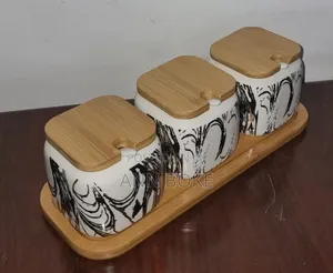 *Ja7735 or Jac7735 3pc Set of 3 Ceramic Marble Cruet