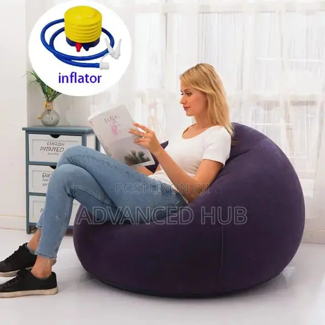 Inflatable Bean Bag With Free Manual Pump