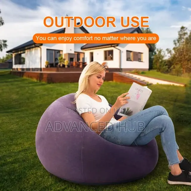 Inflatable Bean Bag With Free Manual Pump
