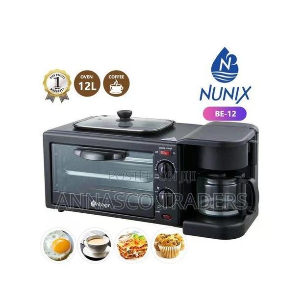 Nunix 3 In 1 Breakfast Oven, Grill And Coffee Maker
