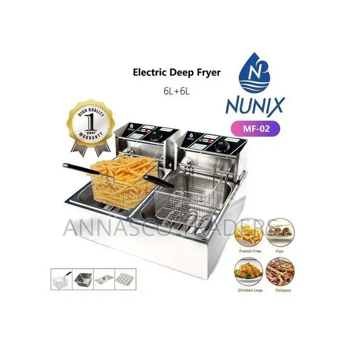 Nunix 6l+6l Double Electric Chips Deep Fryer Machine