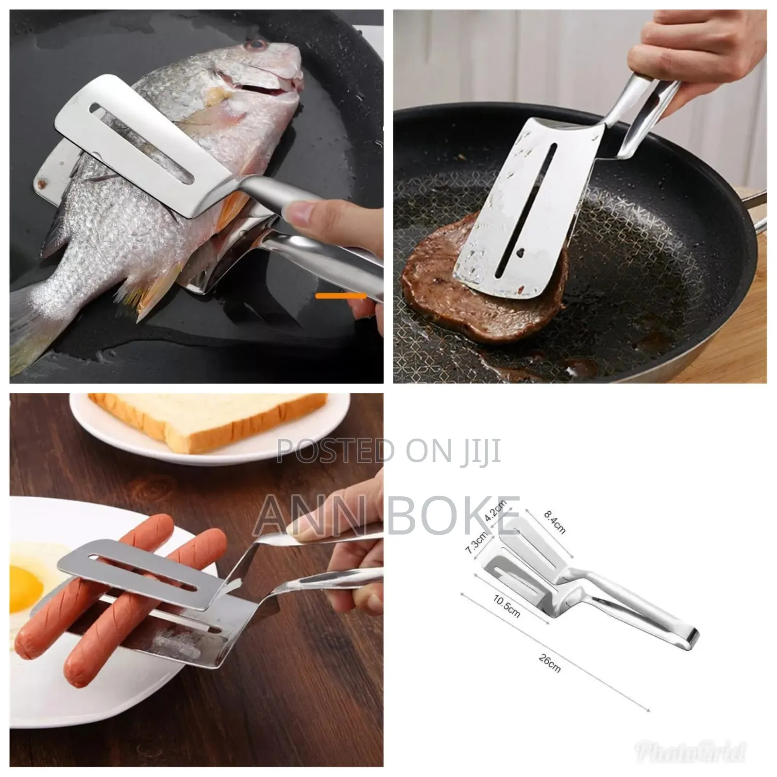 *Metallic Food Tongs Was
