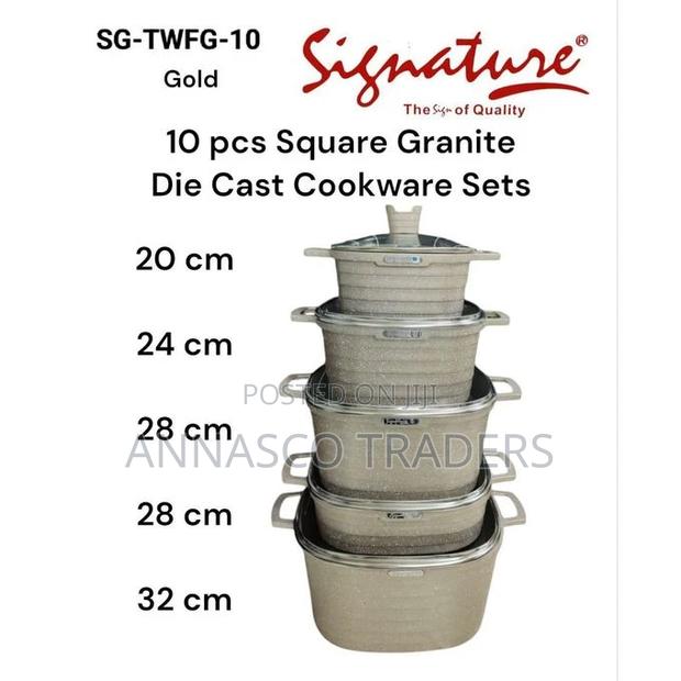 Signature 10pcs Heavy Duty Non-stick Granite Die Cast