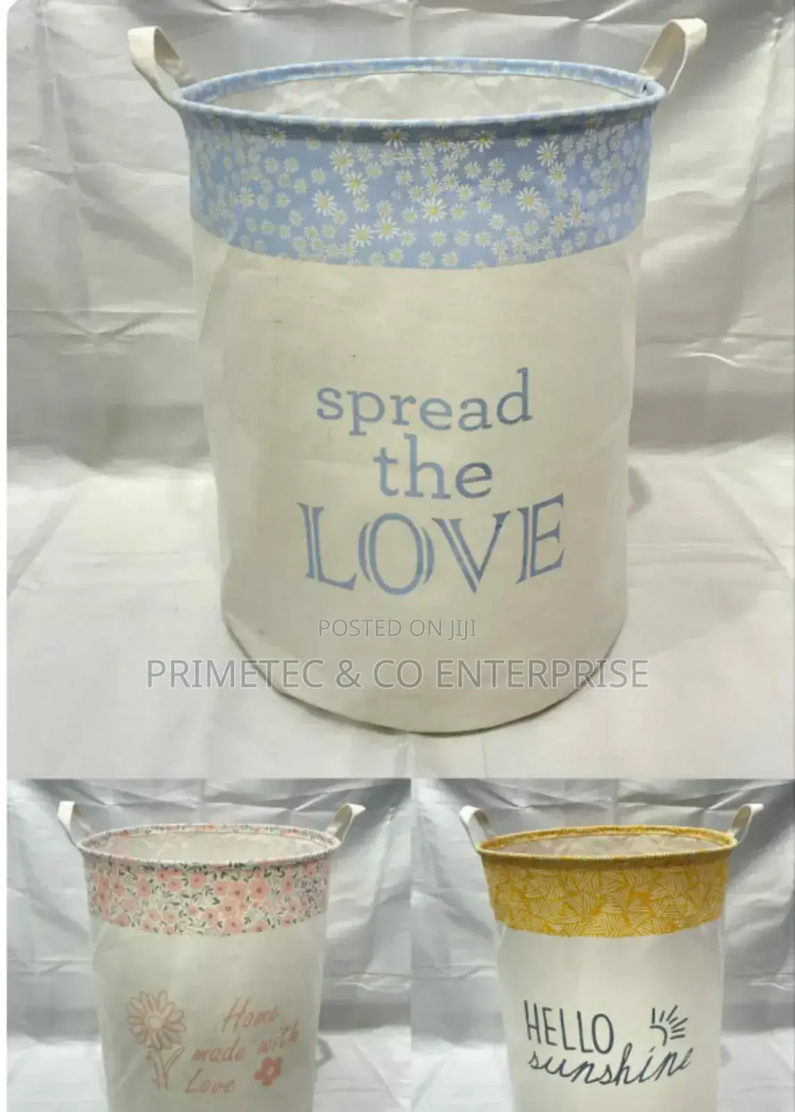 Laundry Round Multi-Purpose Basket With Flowers