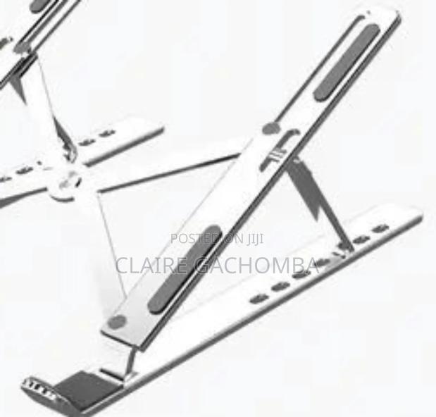 Foldable Plastic + Metal Laptop Stand-Black - main view