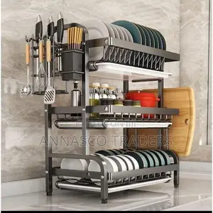 Metallic Dish Rack 3 Layer