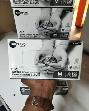 Nitrile Powder Free Black Gloves