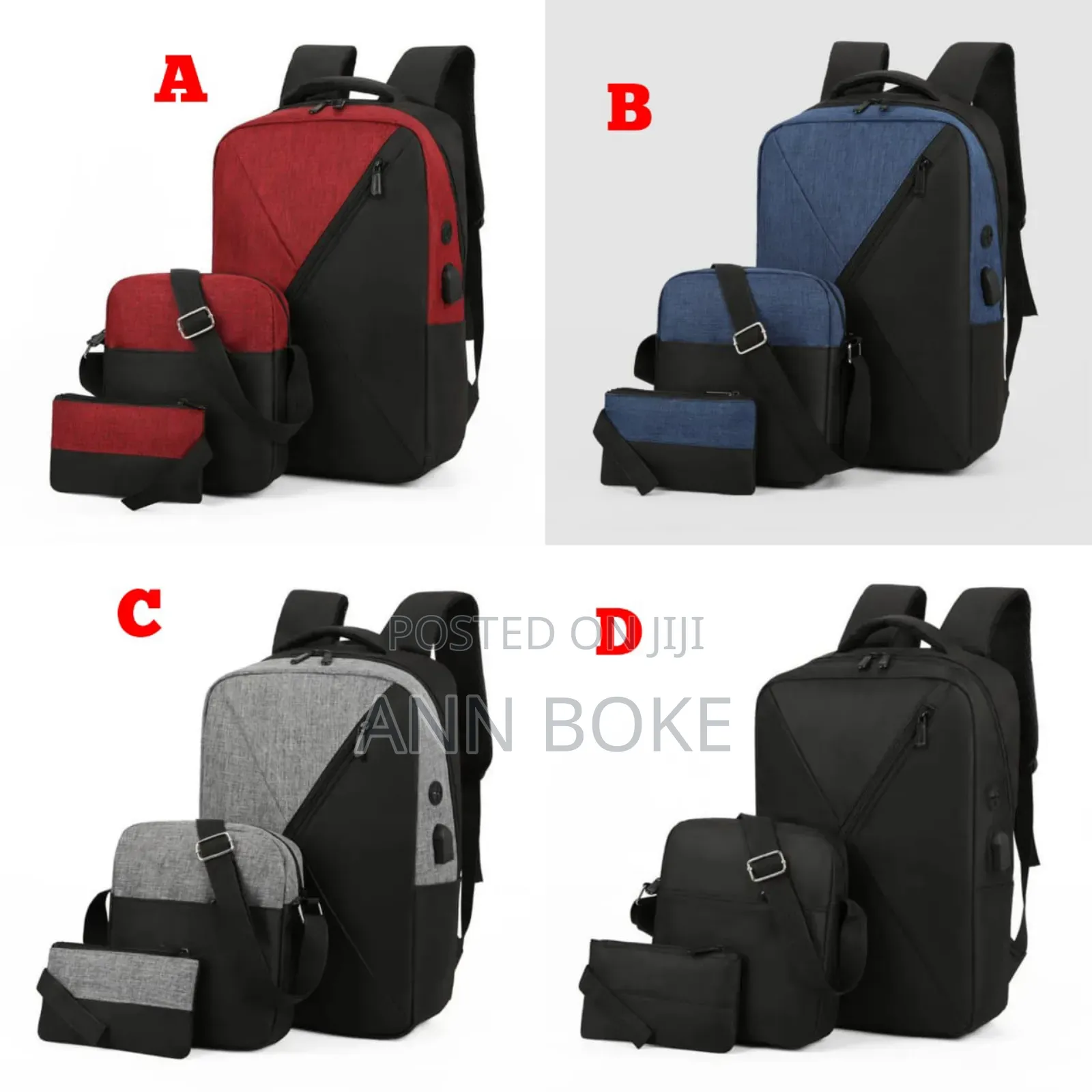*3in1 Backpack/Laptop Bag at Available Colours Available