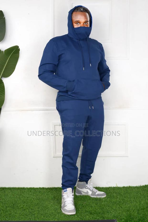 Executive Men Navy Blue Turkey Tracksuit - thumbnail 2