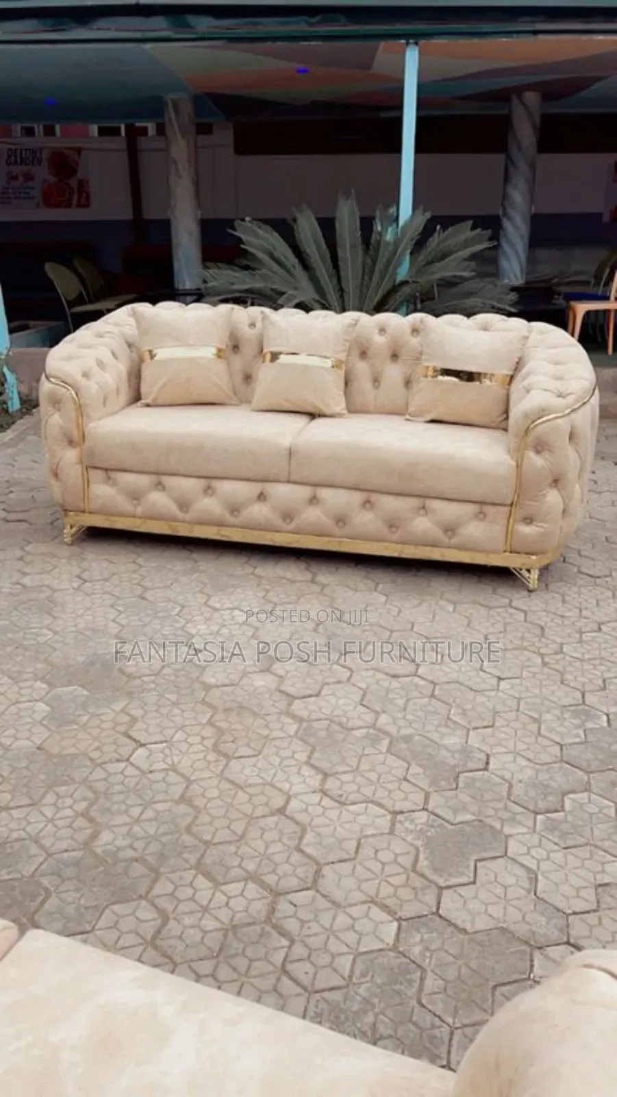 Grand 3-Seater Champagne Sofa
