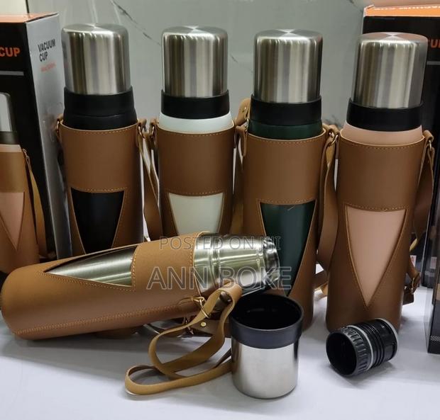 *1000ml and 1200ml Camping Thermocup in Leather