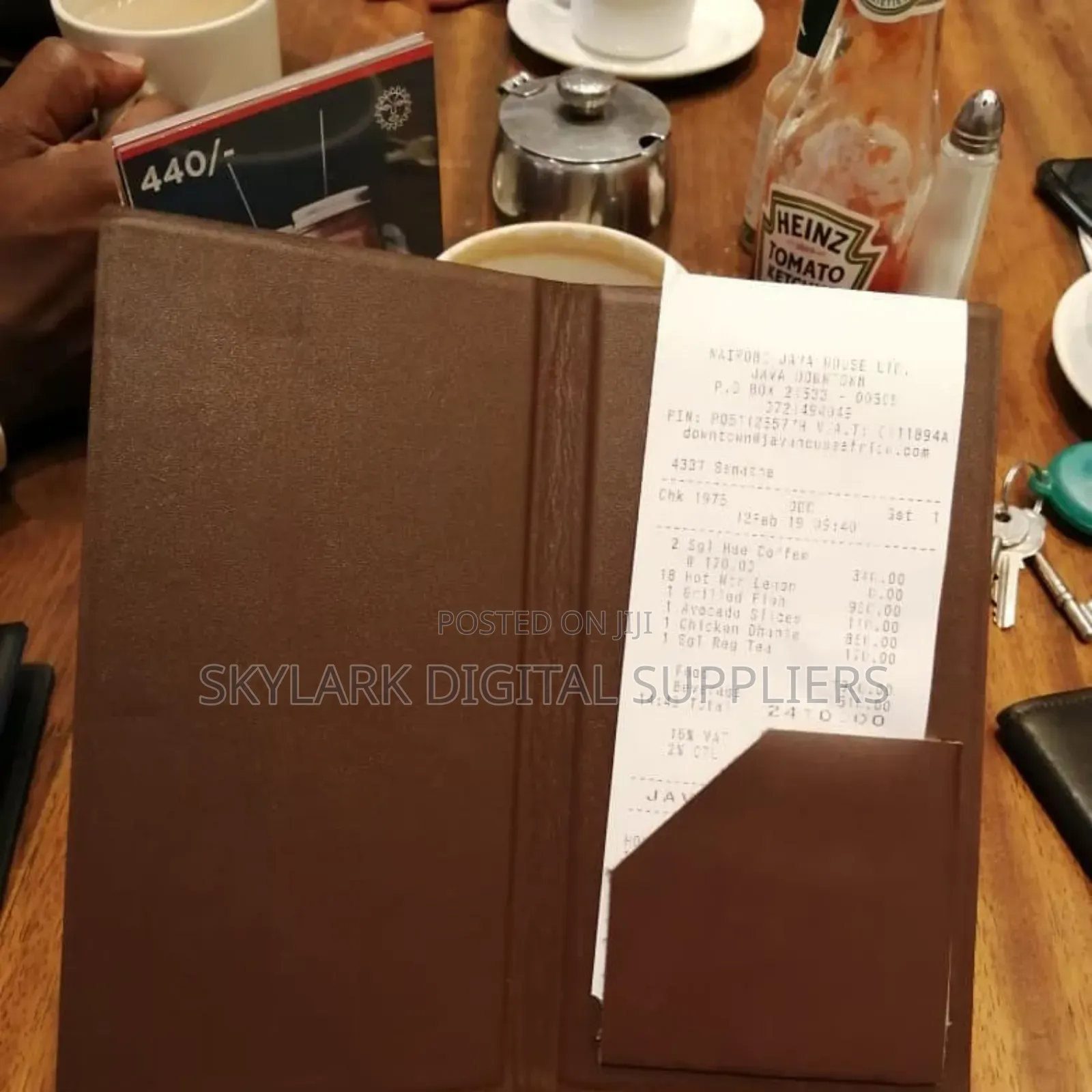 Pure Leather Gym Belt|Bill Folder |Menu Folder