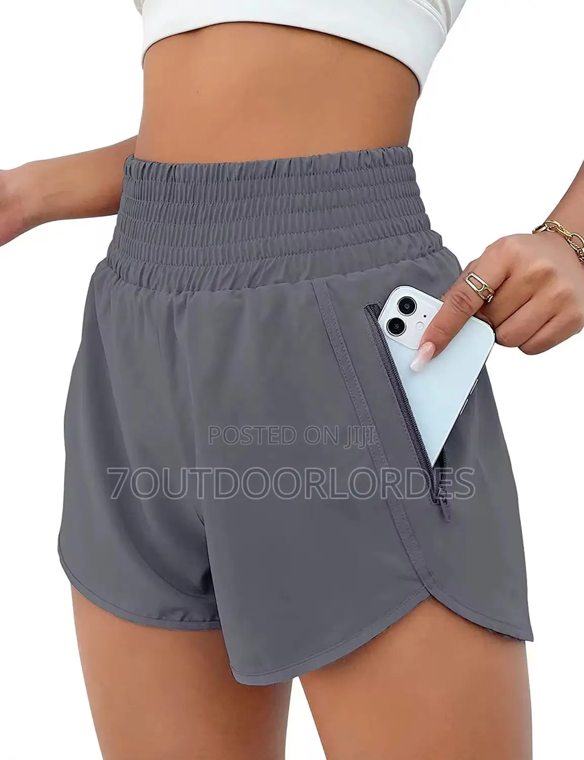 Ladys 2 In 1 Gym Workout Running Shorts
