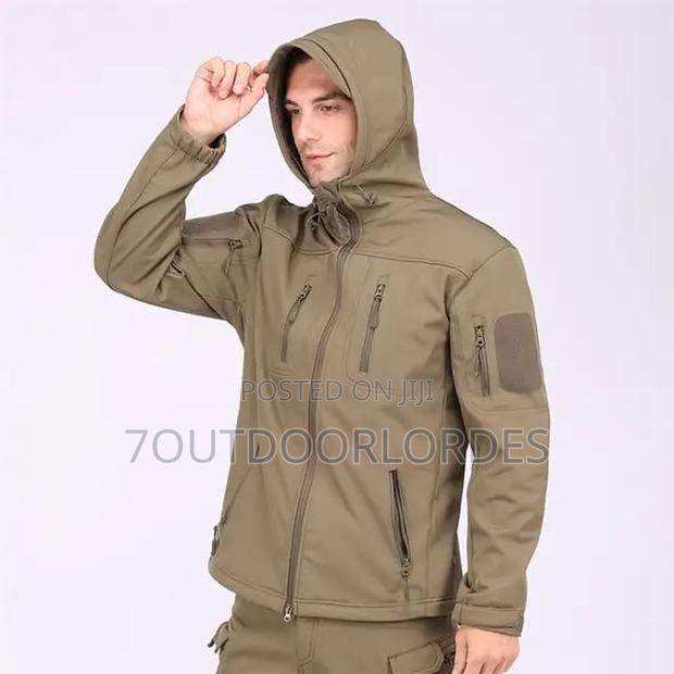 Tactical Waterproof Softshell Jacket Brown - main view