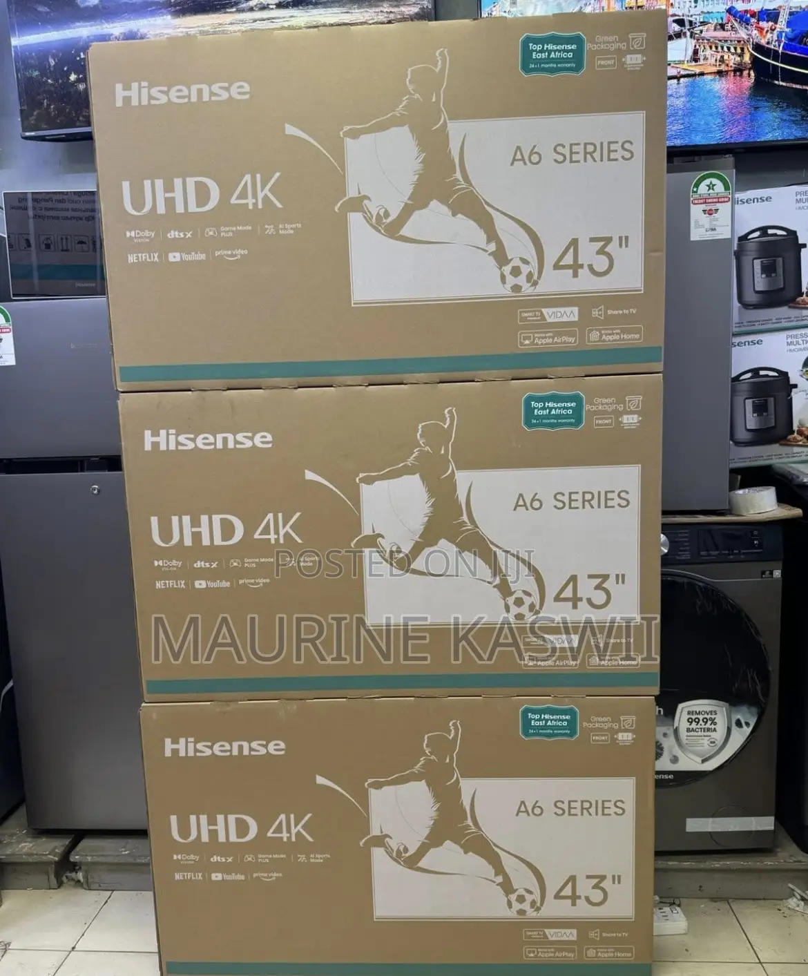 Hisense 43′′ 43a6n (New 2025) Vidaa Smart Uhd Tv