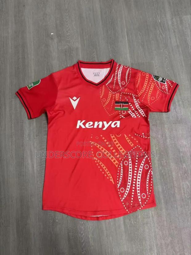 Premium Quality Red Kenyan Jersey - main view
