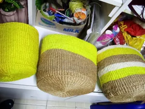 Color Yellow Sisal Baskets