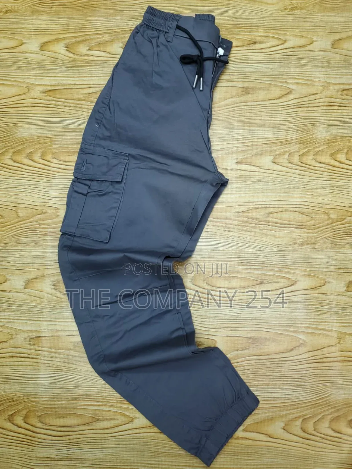Quplain Side Pocket Khaki Unisex Cargo Pants Trouser