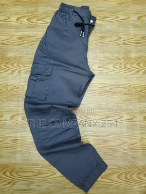 Quplain Side Pocket Khaki Unisex Cargo Pants Trouser