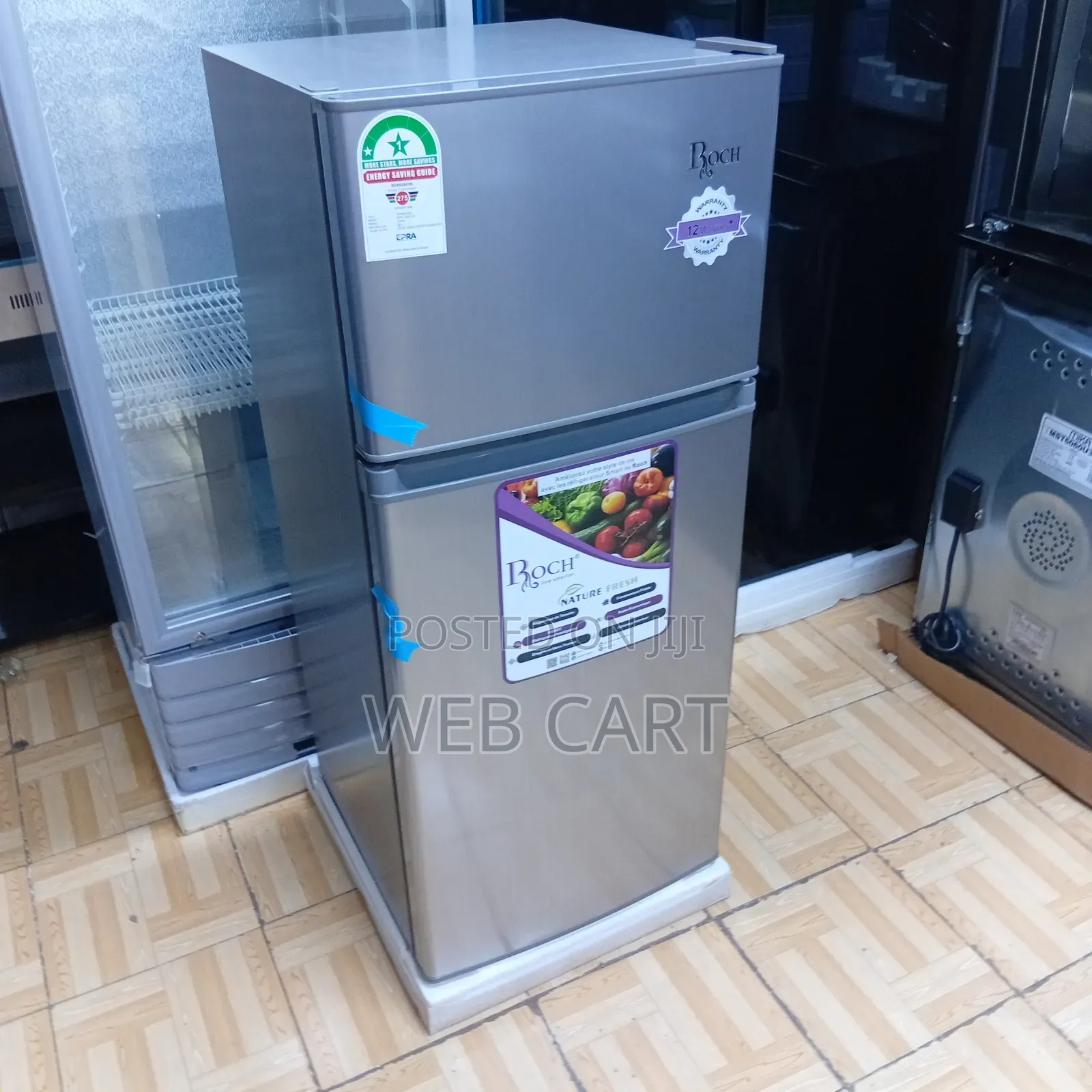 Roch 128l Double Door Fridge – RFR-160dt-B