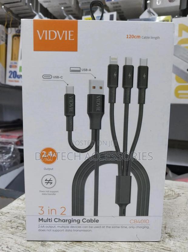 Vidvie 3 in 2 Multi Charging Cable 2.4a Usb/Pd/Type-C/Micro - thumbnail 2