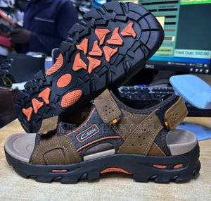 Quality Leather Casual Rubber Sole Open Men Sandals Shoes
