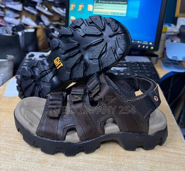 Quality Leather Casual Rubber Sole Open Men Sandals Shoes - thumbnail 3