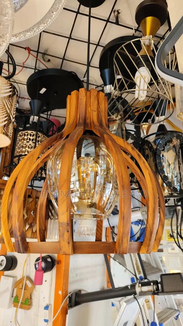 Woden Hanging Light - main view