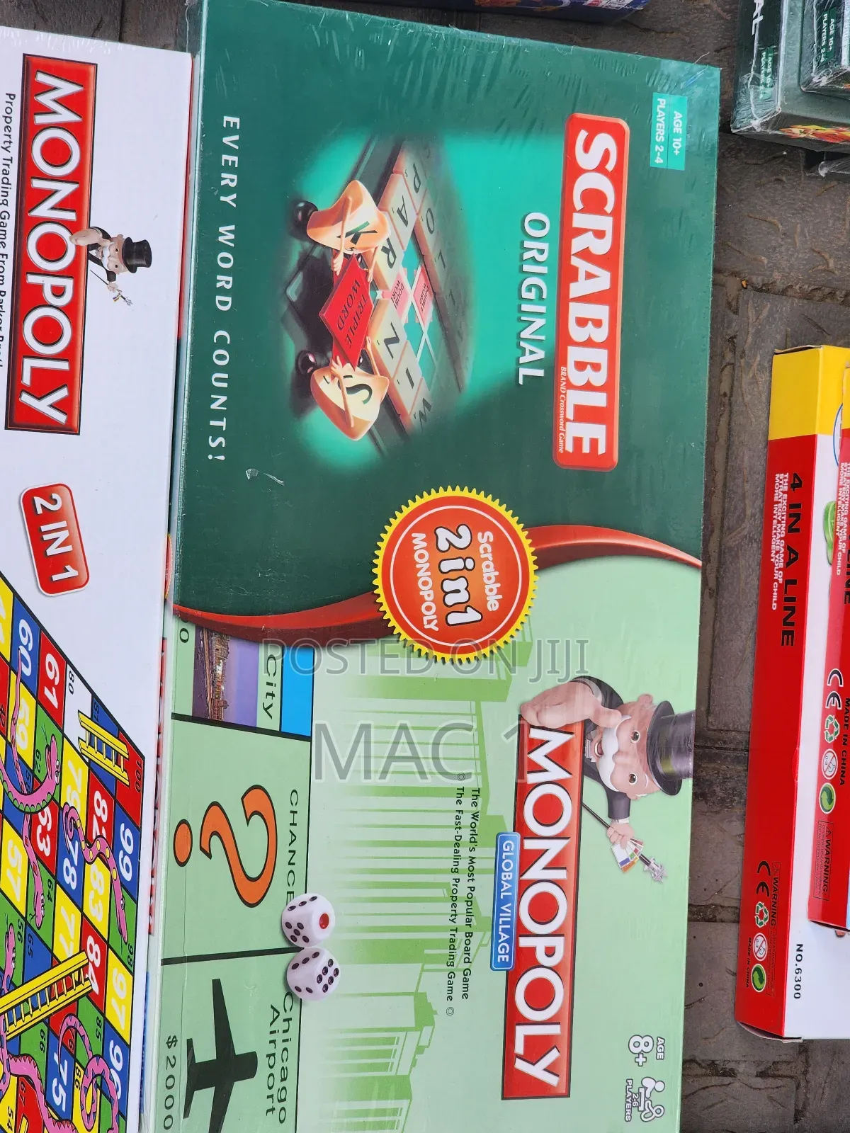 Original Monopoly and Scrabble 2 in 1