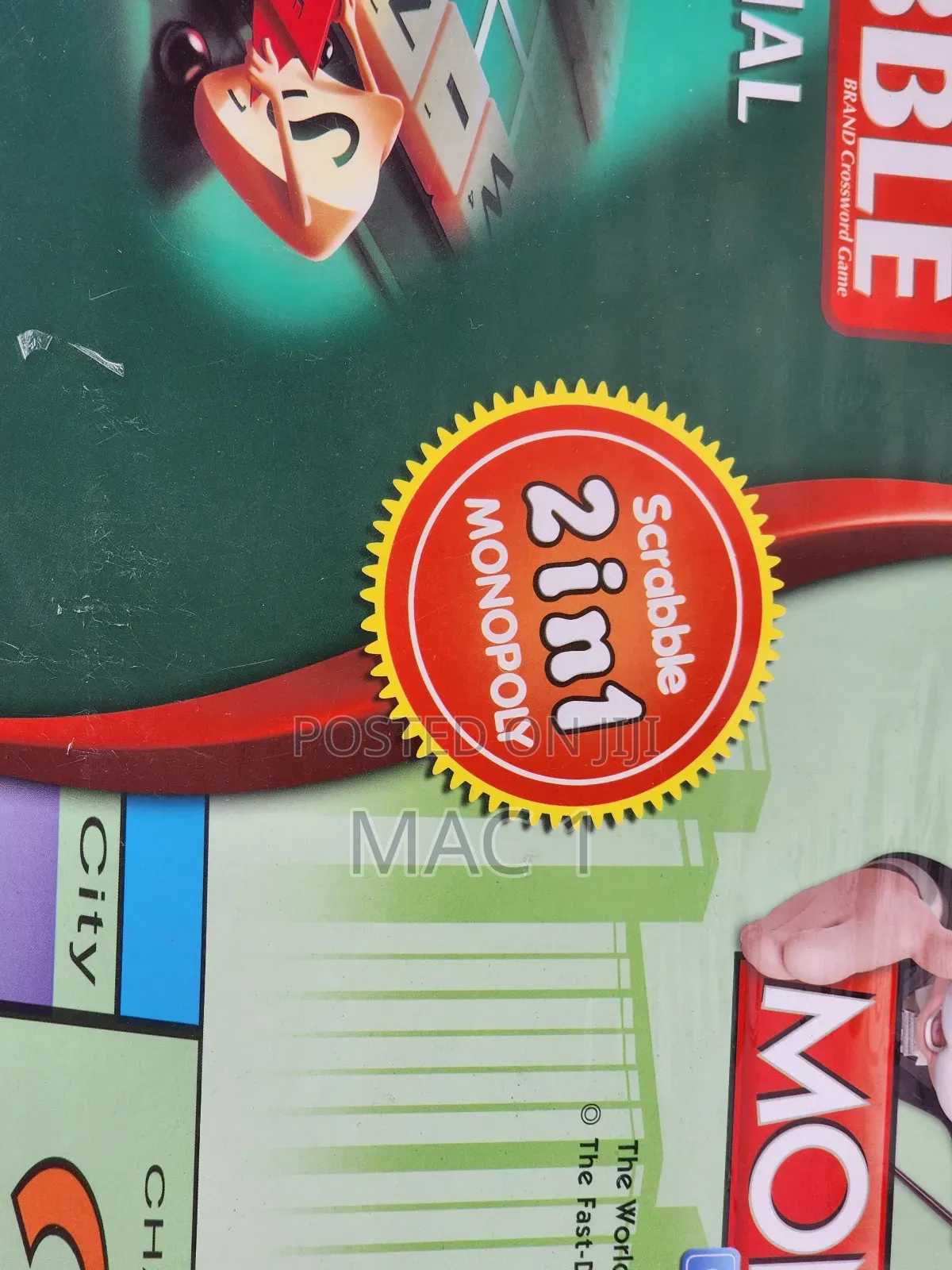 Original Monopoly and Scrabble 2 in 1