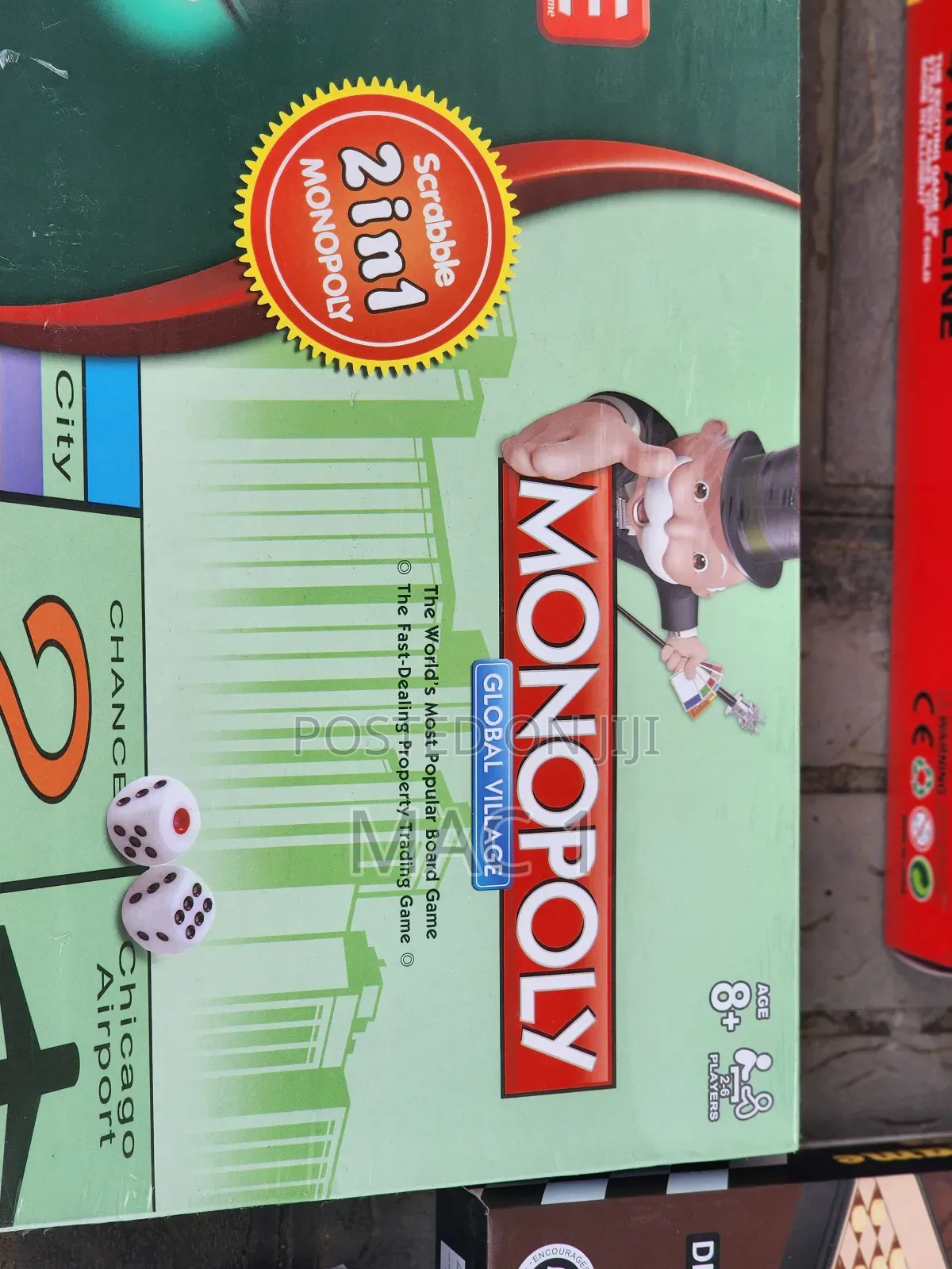Original Monopoly and Scrabble 2 in 1