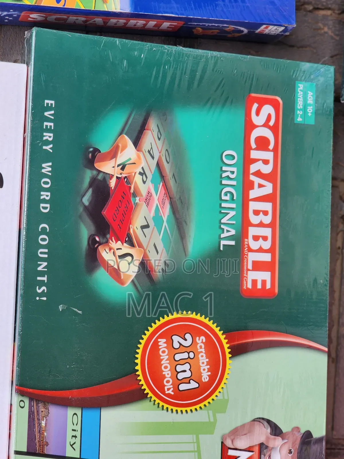 Original Monopoly and Scrabble 2 in 1