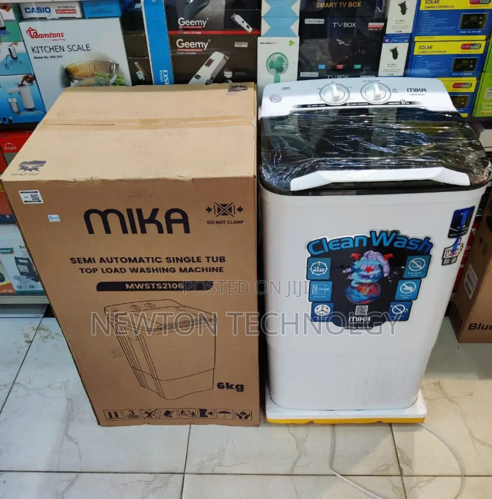 *Mika Washing Machine Top Load Single Tub 6kg