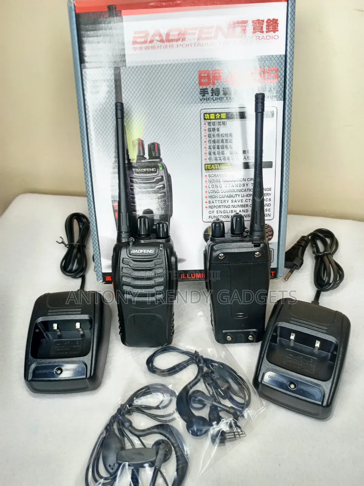 2 Pack Bf 888s Long Range Walkie Talkie