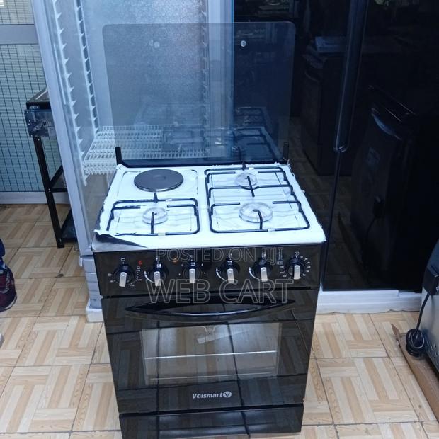 Volsmart 60x60 Standing Cooker – 3 Gas + 1 Electric Burner,