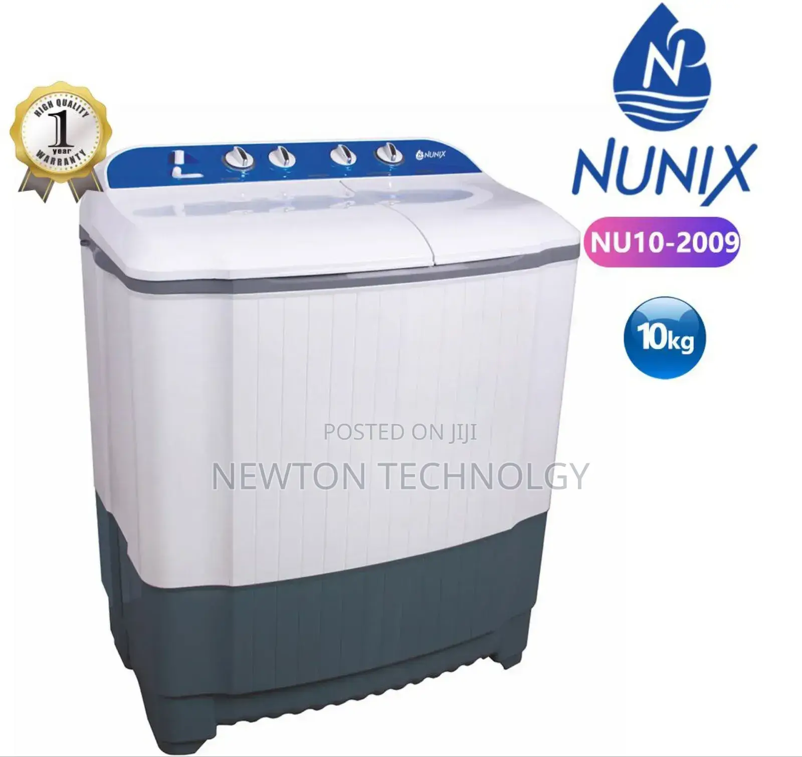Nunix 10kgs Semi Auto Washing Machine