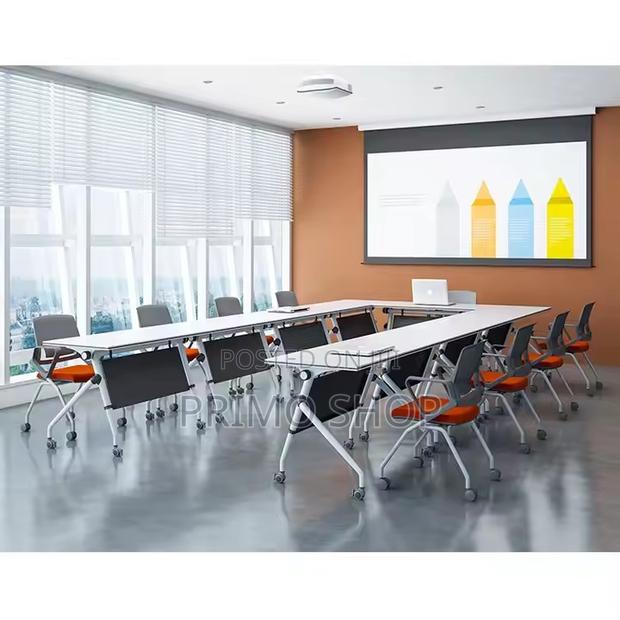 Office Table; Dynamic Lustrous Texture Foldable Table - thumbnail 6