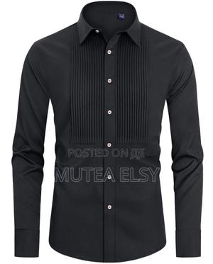 Black Taxedo/Chains Collar Shirts