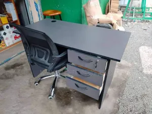 Office Chair Without Headrest and Office Desk