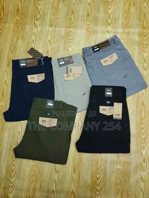 Quality Plain Straight Casual Mens Hard Khaki Trousers